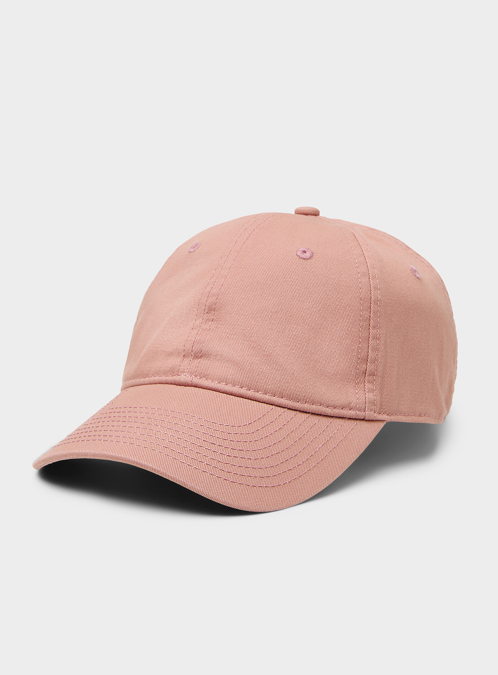 Simon's Solid Baseball Cap In Pink