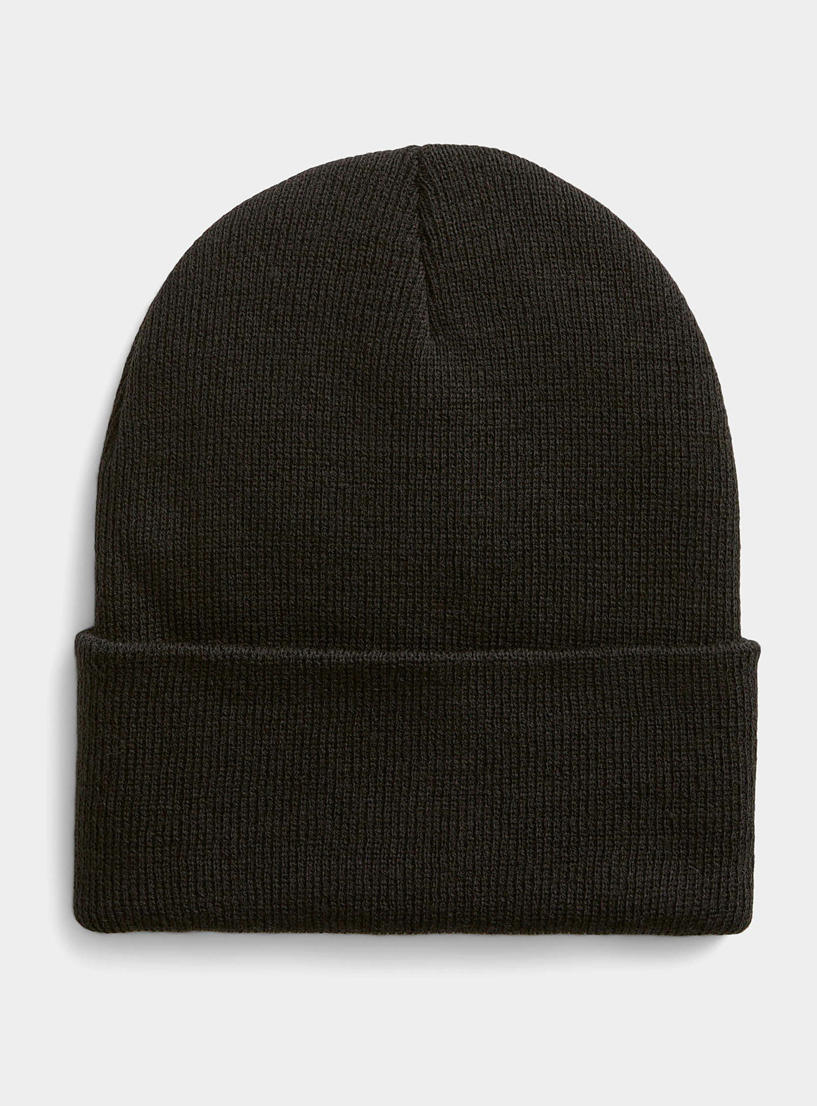 Le 31 Colourful Ribbed Tuque In Black