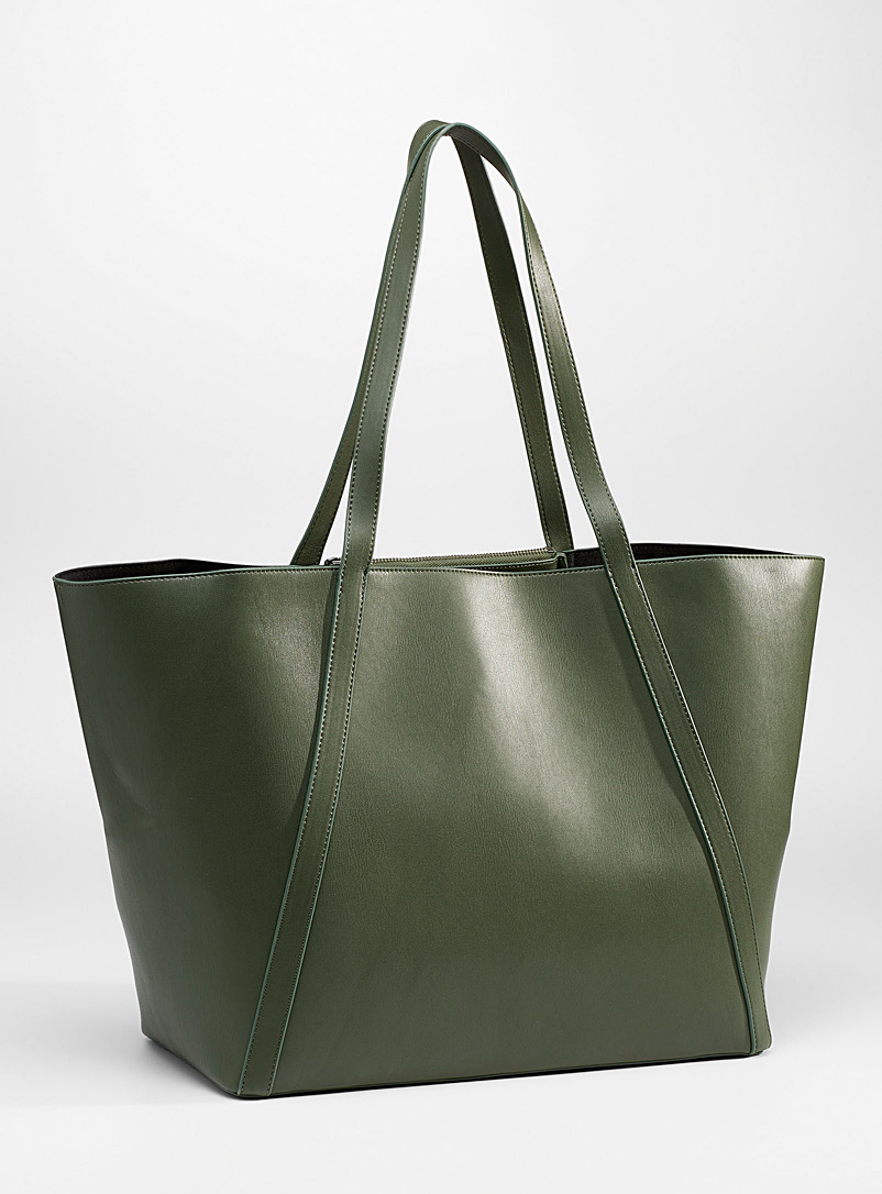 Simons Mossy Green XL recycled tote for women