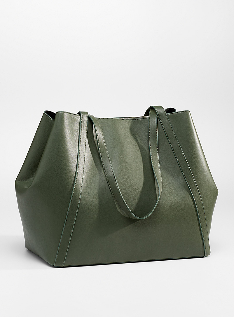 Simons Mossy Green XL recycled tote for women