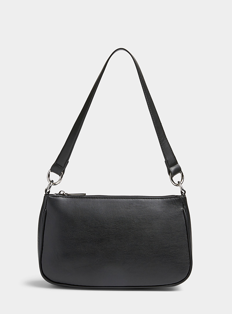 Simons Black 2-in-1 recycled minimalist bag for women