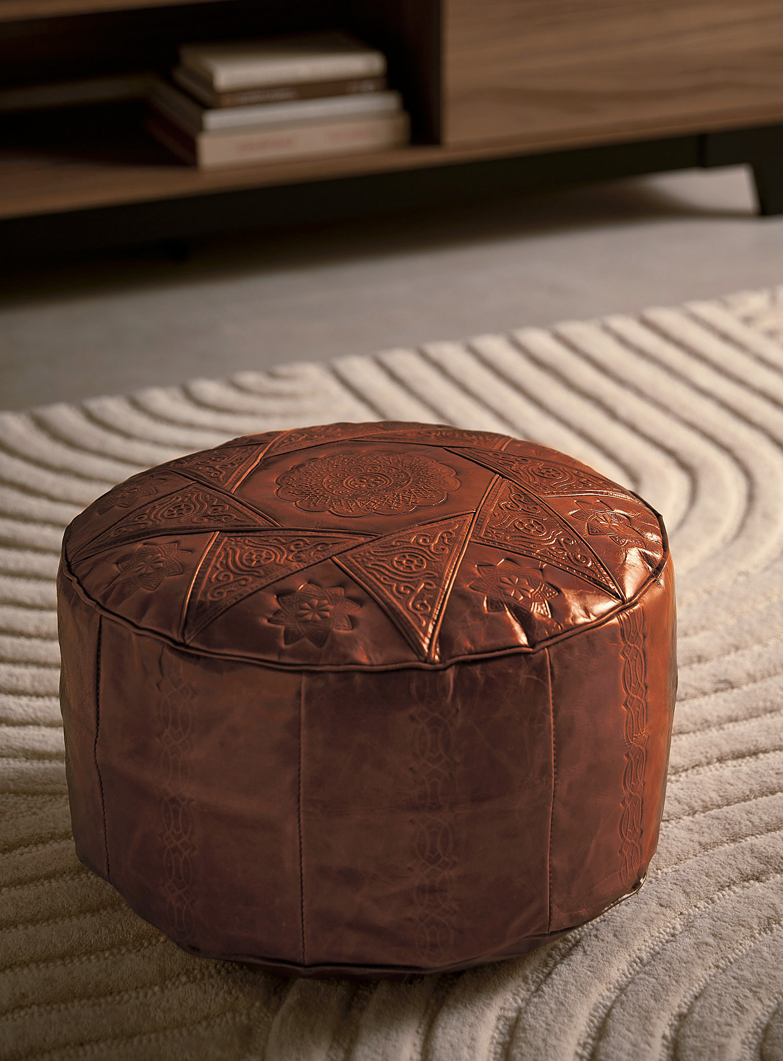 Simons Maison - Tunisian leather ottoman pouf