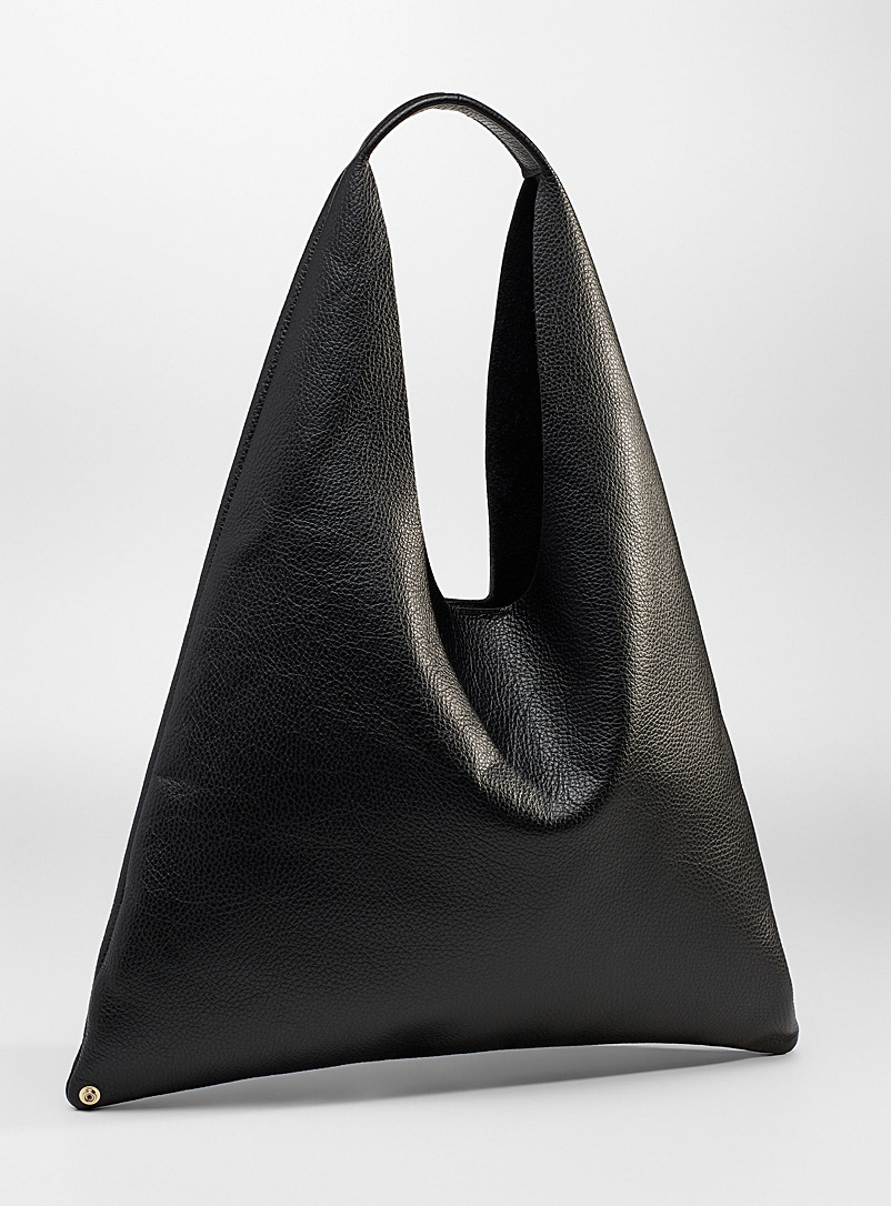 Arron: Le sac surdimensionné en cuir Noir pour femme