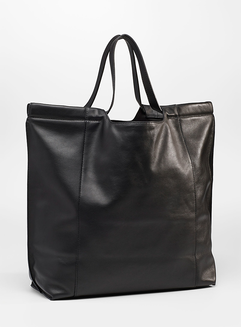 Arron: Le sac rectangulaire moderne Noir pour femme