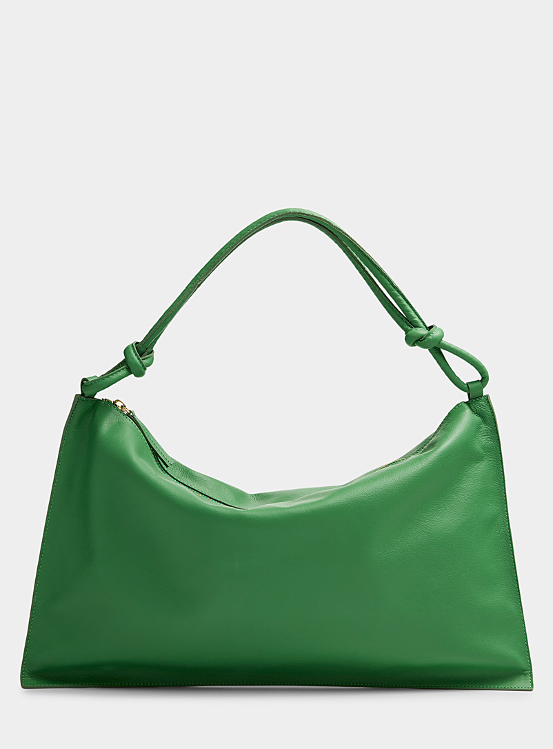 Arron Green Tie-handle leather bag for women