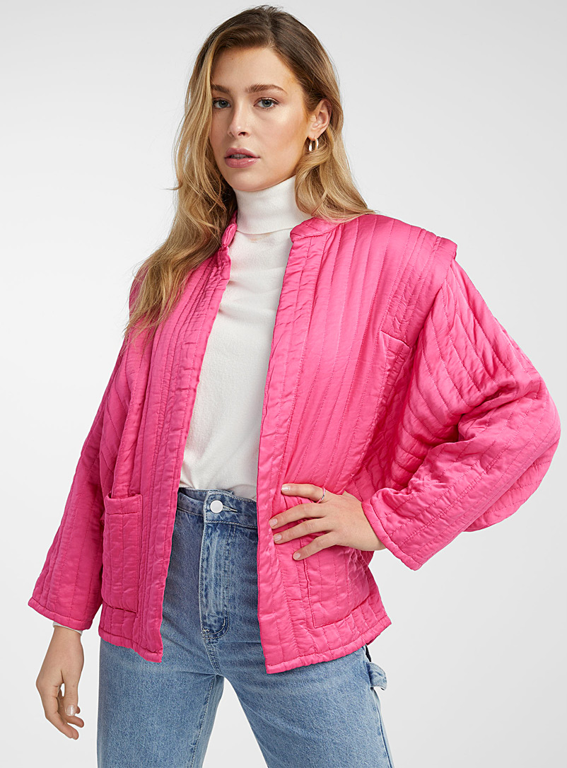 Icône Pink Touch of silk kimono jacket for women