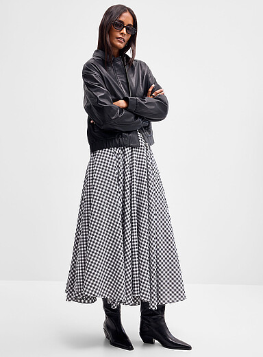 Le jupe maxi vichy noir et blanc