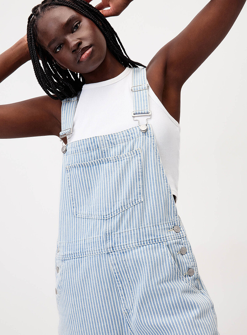 Denim overall shorts | Twik | Shop Women's Denim Overalls Online