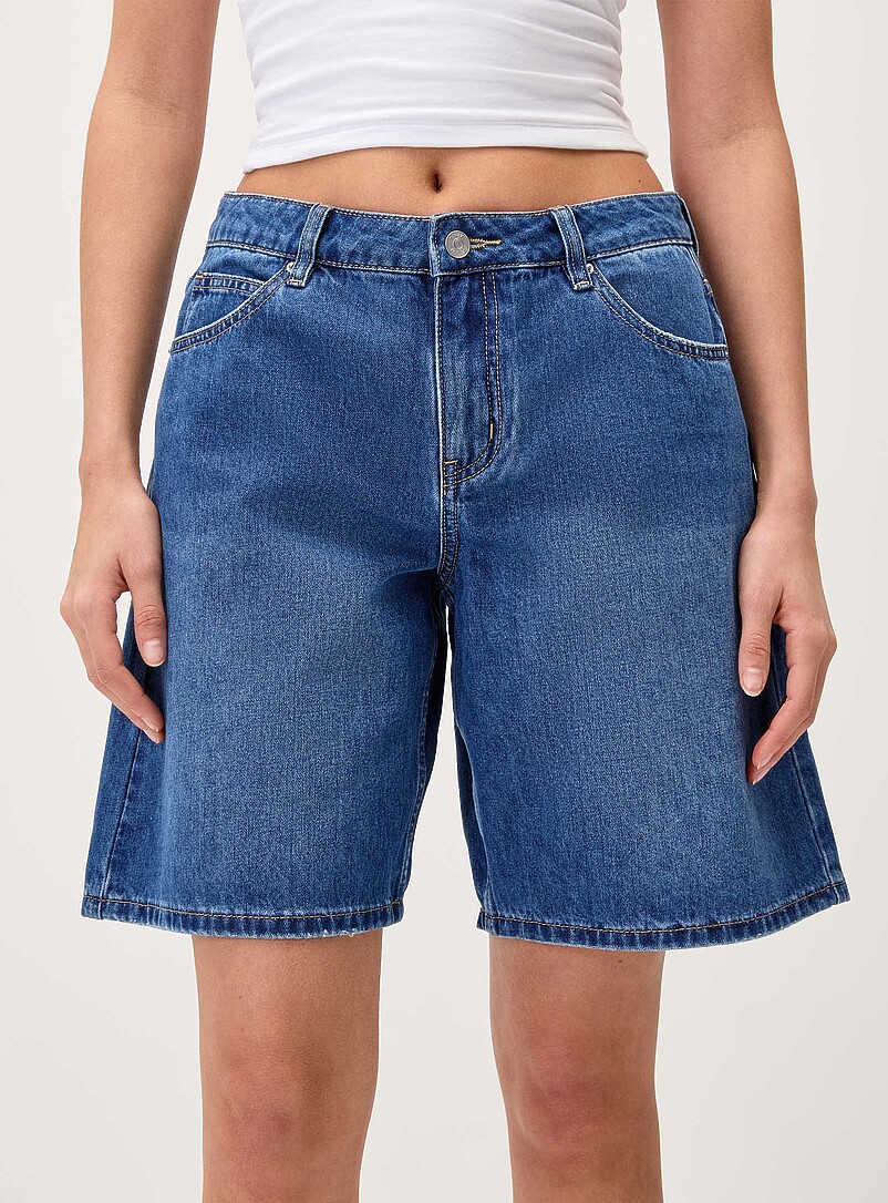 Twik Off White Low-rise jort for women