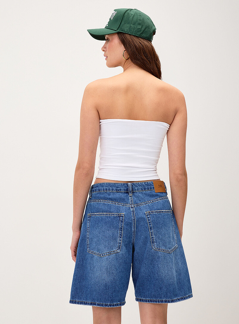 Twik Off White Low-rise jort for women