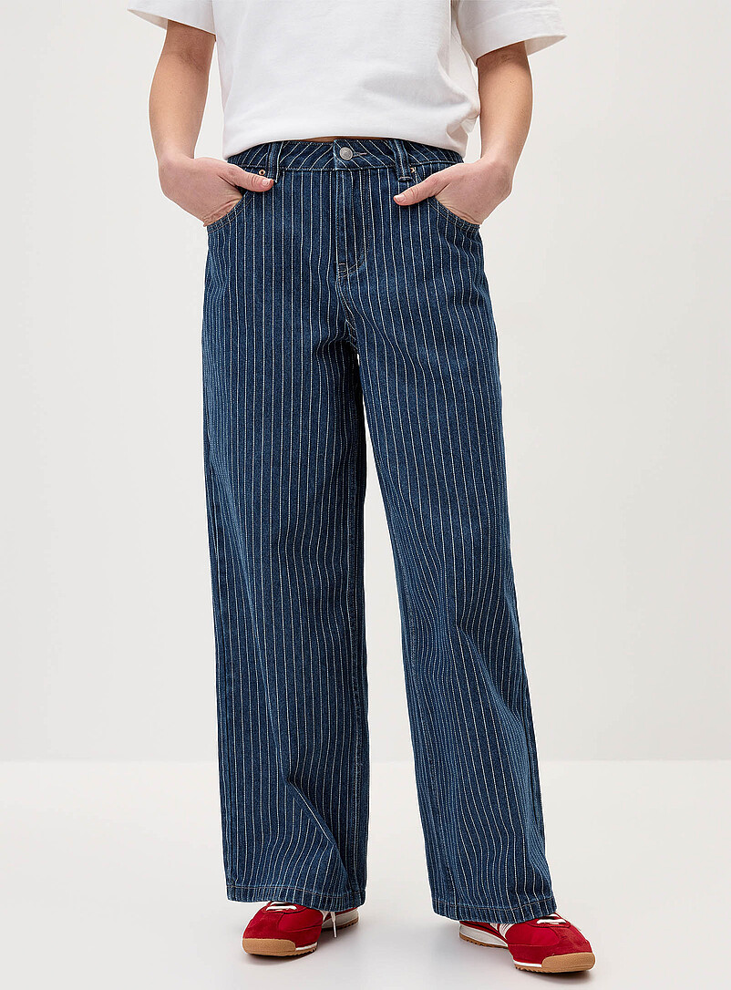 Twik Assorted Blue Ultra-wide-leg boyfriend jean <b>Rave fit</b> for women