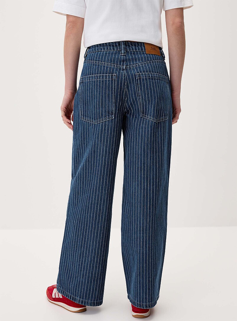 Twik: Le jean boyfriend jambe extra-ample <b>Coupe Rave</b> Bleu assorti pour femme