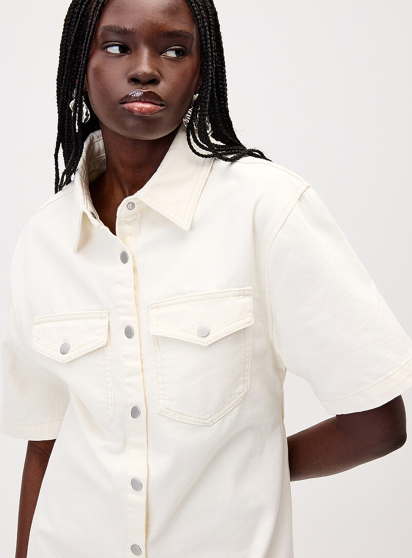 Stretch denim shirtdress product image 2