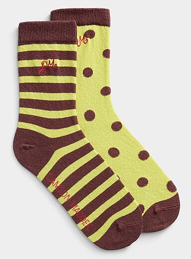 Stripe and polka dot socks Set of 2