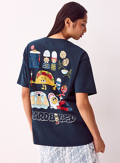 Damson Madder Navy/Midnight Blue All Day Breakfast T-shirt for women