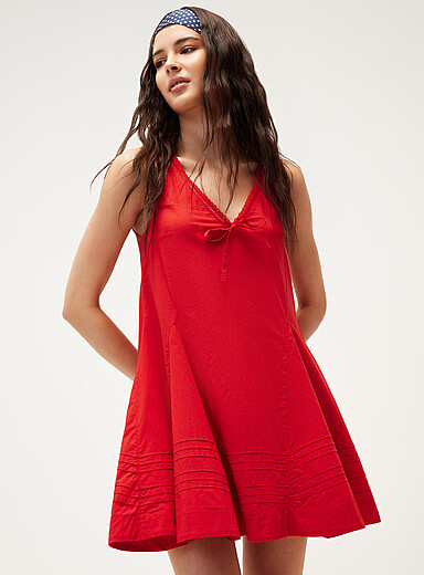 Damson Madder Red Raven red mini-nightgown for women