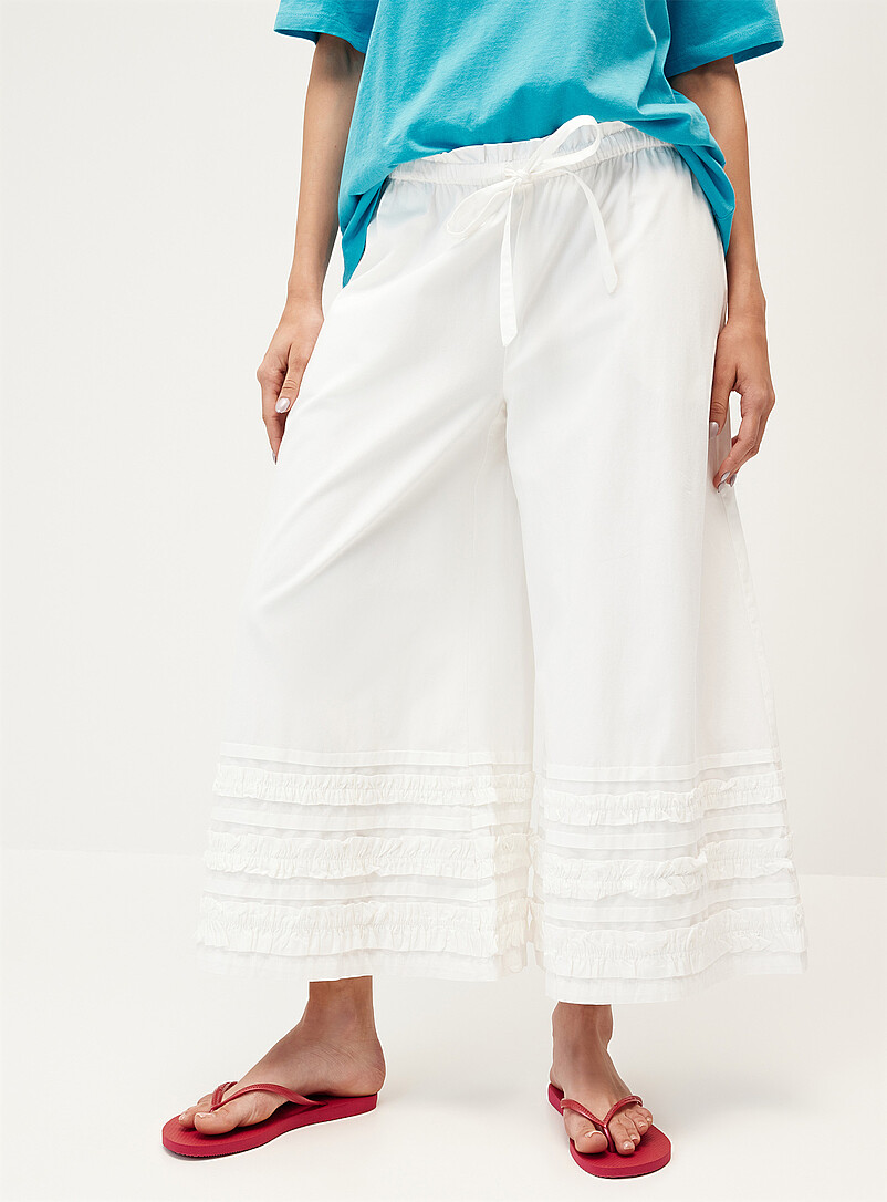 Damson Madder: Le pantalon <i>bloomer</i> Florintina Blanc cass&eacute; pour femme