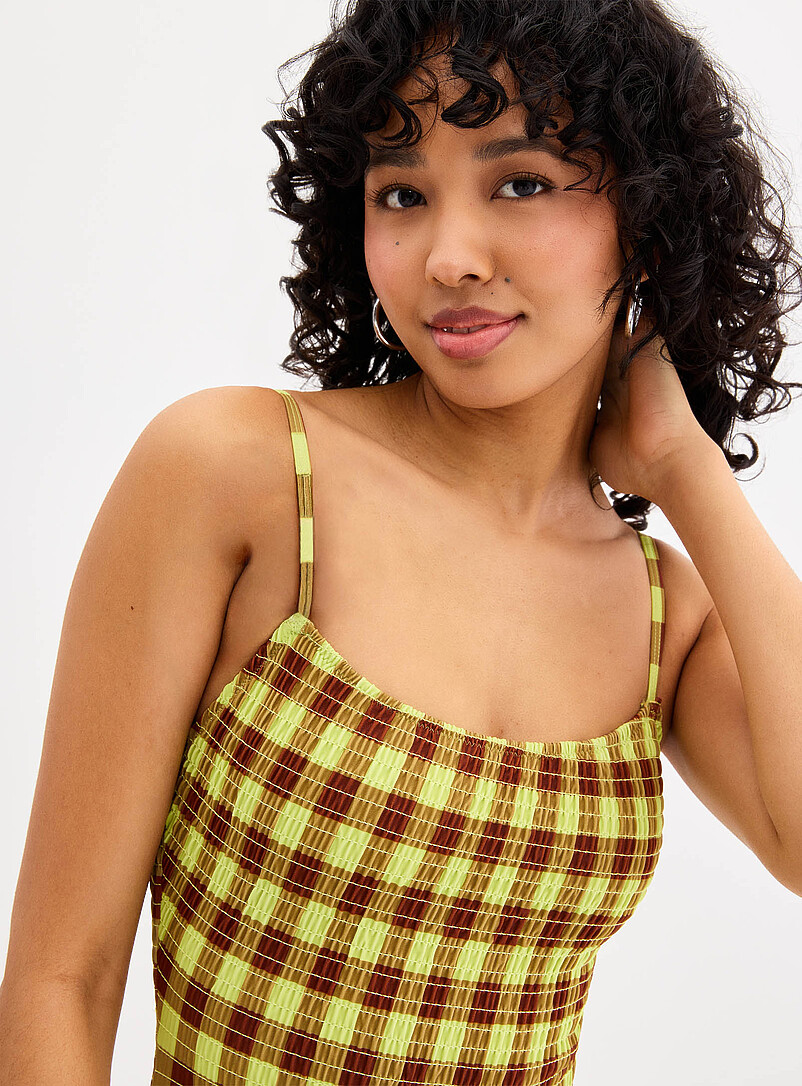 Lilibet lime gingham smocked one-piece product image 2
