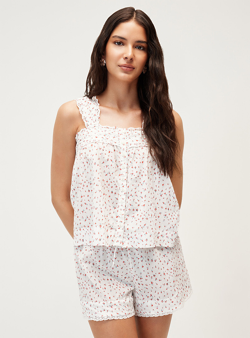 Harrietta Small Flowers Buttoned Camisole