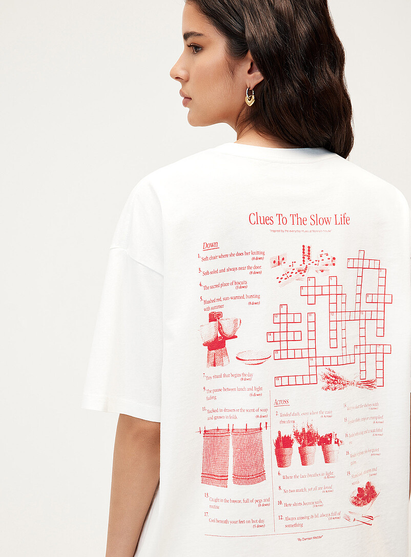 Slow Life loose T-shirt product image 3