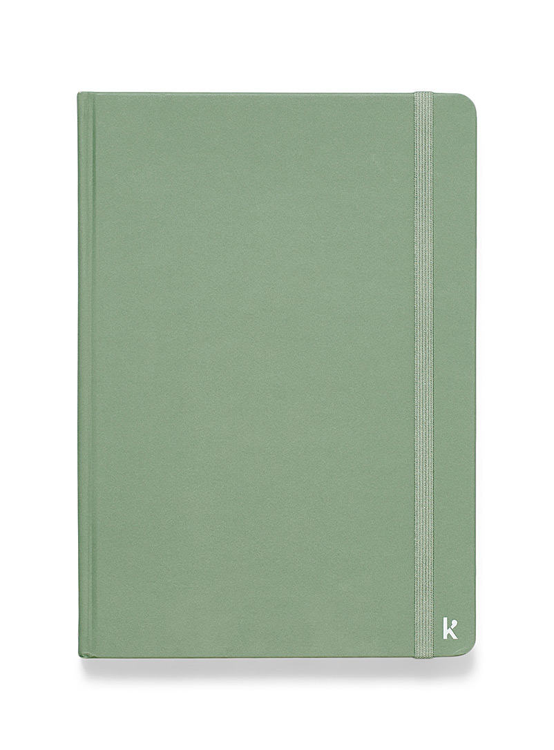 Karst Lime Green Recycled stone A5 notebook for women