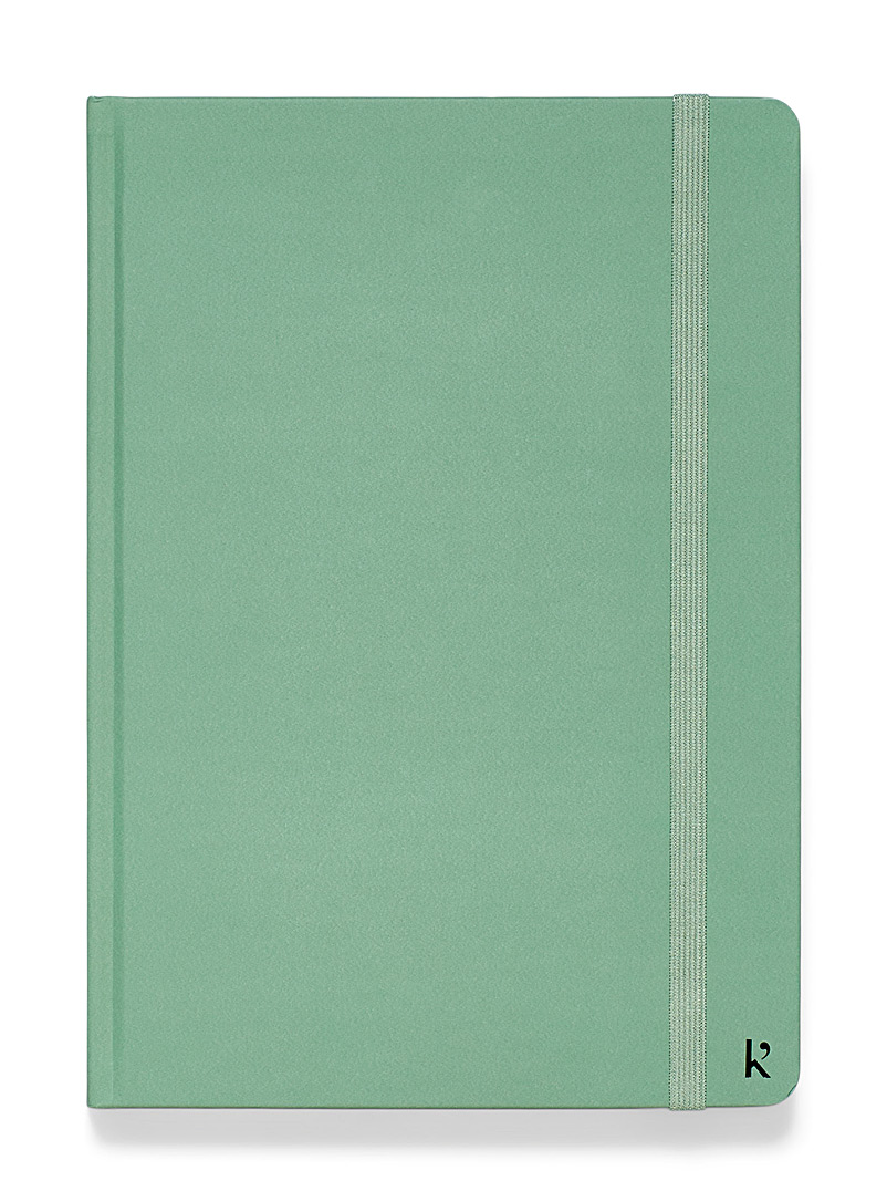Karst Patterned Green Recycled stone A5 notebook for women