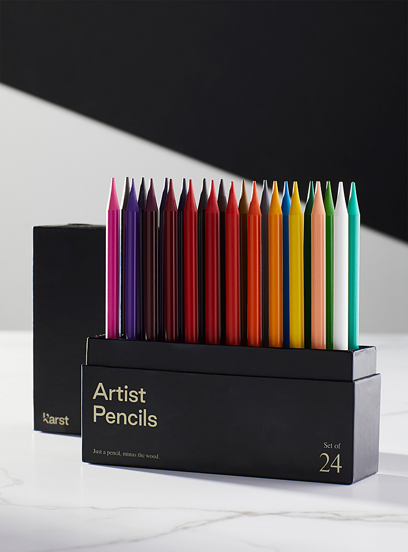 Karst: Les crayons d'artiste sans bois Ensemble de 24 Assorti pour femme