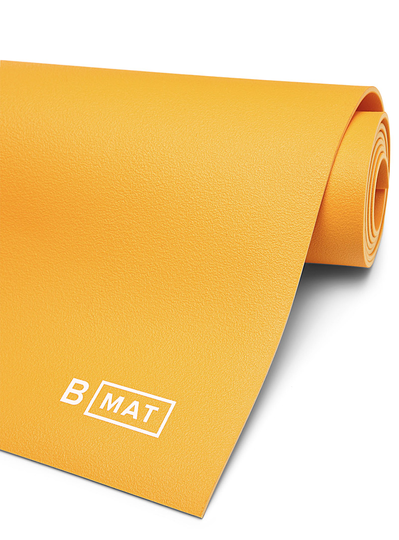 B Yoga Bright Yellow Everyday 4 mm saffron yoga mat for women