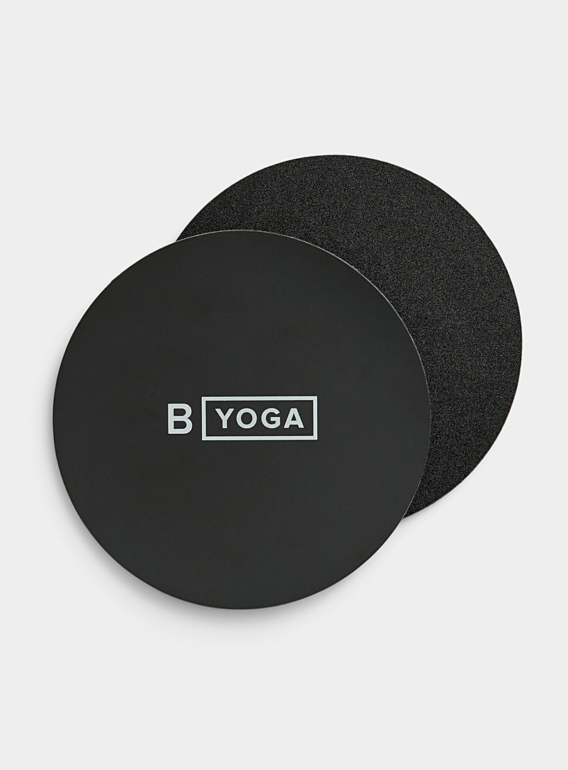 B Yoga: Les disques d'appui Ensemble de 2 Noir pour femme