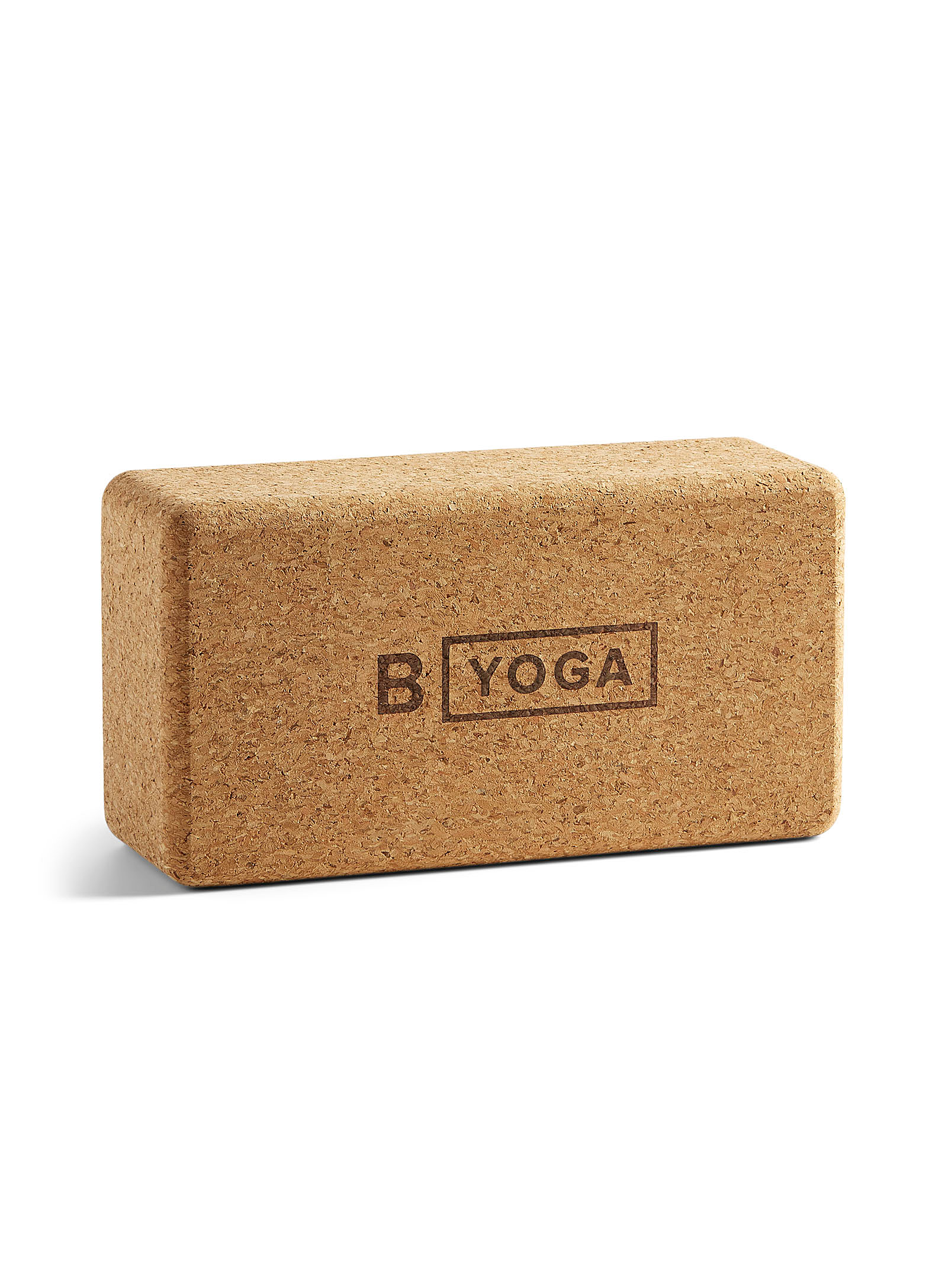 B Yoga Cork Firm Support Block In Brown