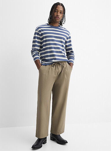 新品　salsation Slim-Fit Drawstring Pants drawstring-waist-pleated-pant-