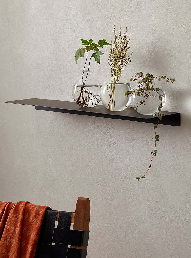 DICI Design Black Minimalist steel wall shelf See available sizes