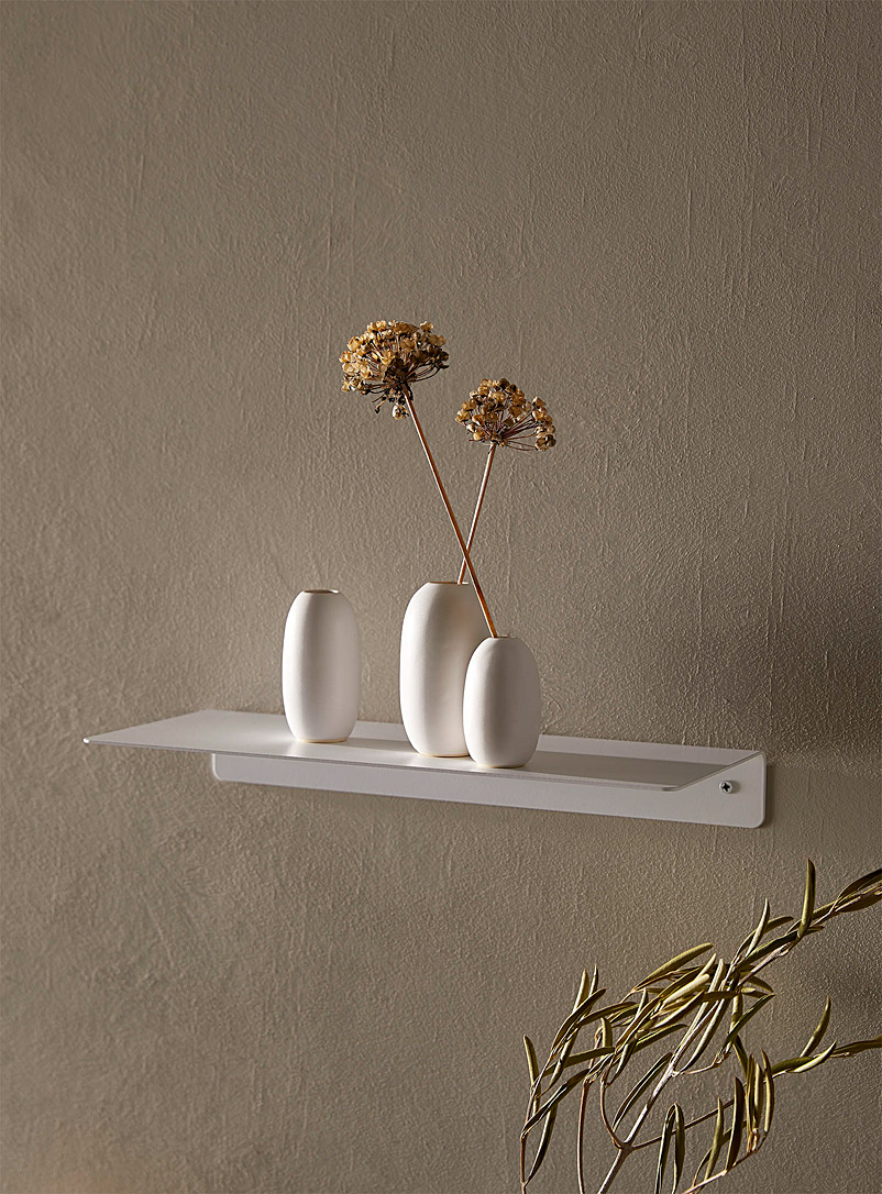 DICI Design White Minimalist steel wall shelf See available sizes
