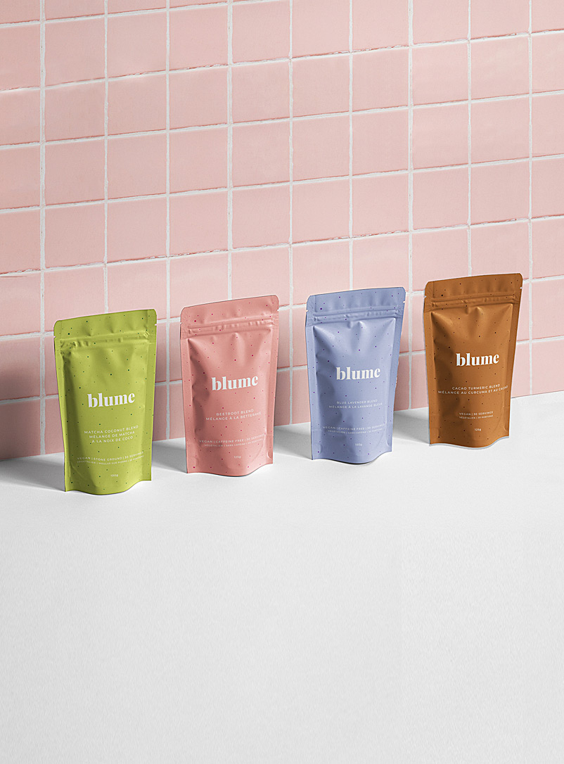 Blume Assorted Matcha, beetroot, lavender and tumeric latte blends Set of 4 for women