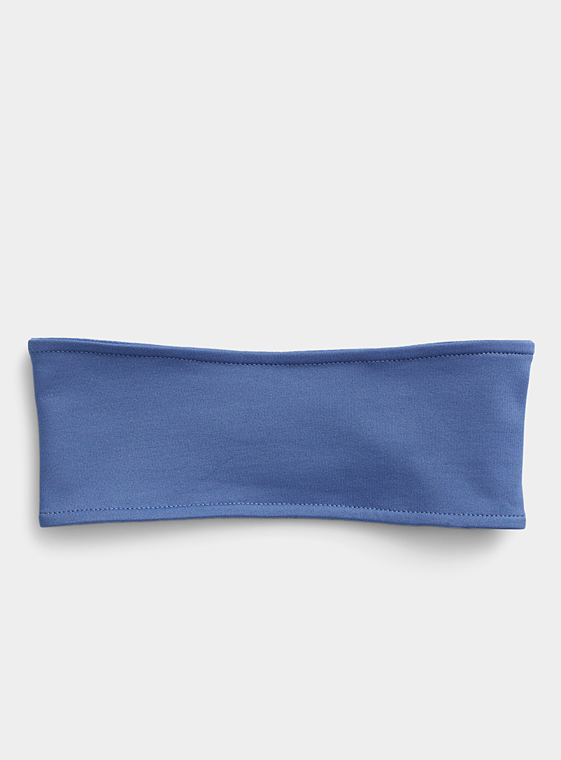 I.FIV5 Slate Blue Slit microfleece headband for women