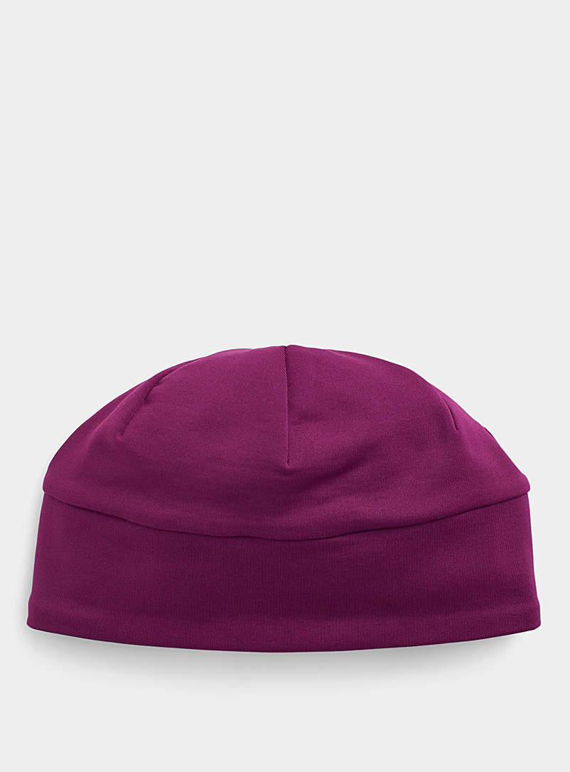 I.FIV5 Cherry Red Slit microfleece tuque for women