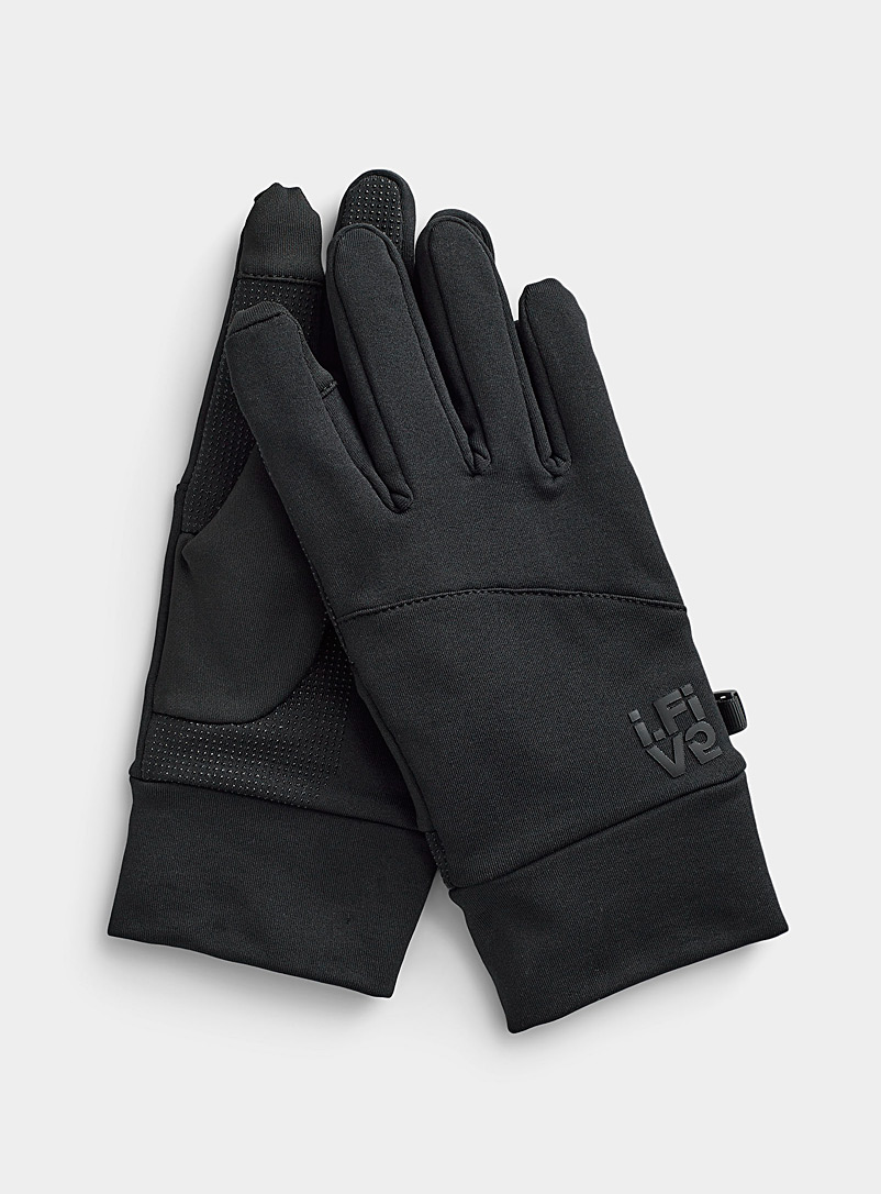I.FIV5 Black Multifunctional touch-screen gloves for men