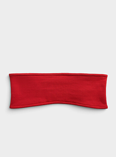 Brushed polar-fleece-lined jersey headband