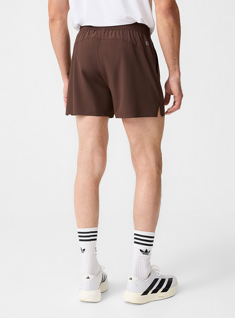I.FIV5: Le short extensible minimaliste sans dessous Longueur 5 po Brun pour homme