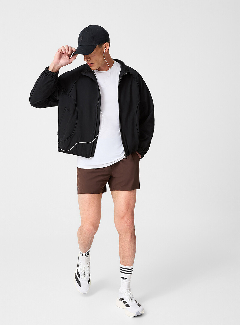 I.FIV5: Le short extensible minimaliste sans dessous Longueur 5 po Brun pour homme