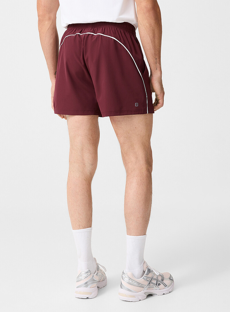 I.FIV5: Le short extensible lis&eacute;r&eacute; sans dessous Longueur 4,5 po Bourgogne pour homme