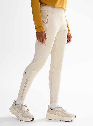 I.FIV5 Ivory/Cream Beige Windproof insert stretch pant for women