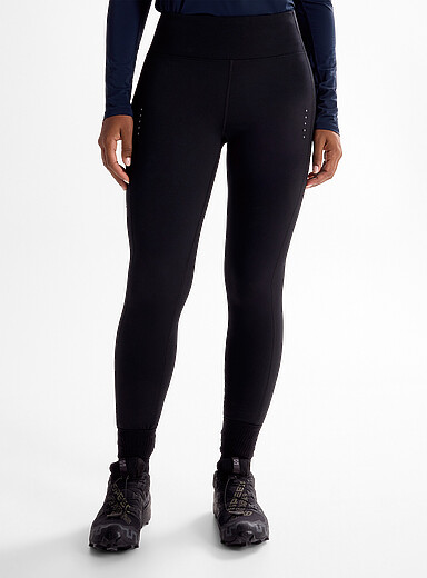 I.FIV5 Black Brushed polar-fleece-lined legging Length : 28.5" for women
