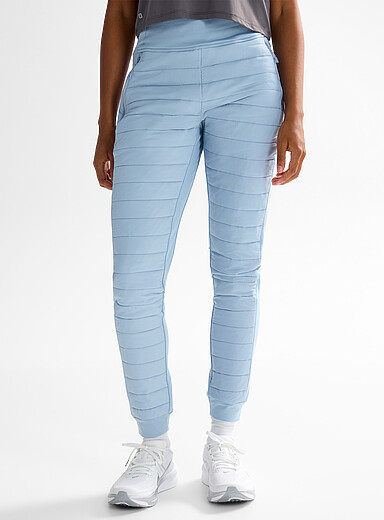 Quilted joggers with brushed polar fleece interior