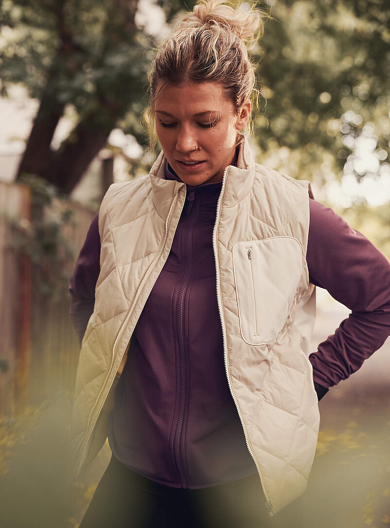 Quilted vest with brushed interior product image (primary)