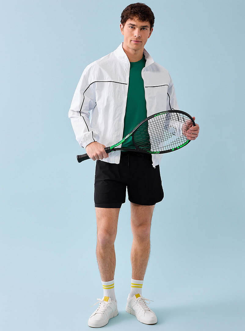 Built-In Liner Stretch Jersey Short Length: 4.5"