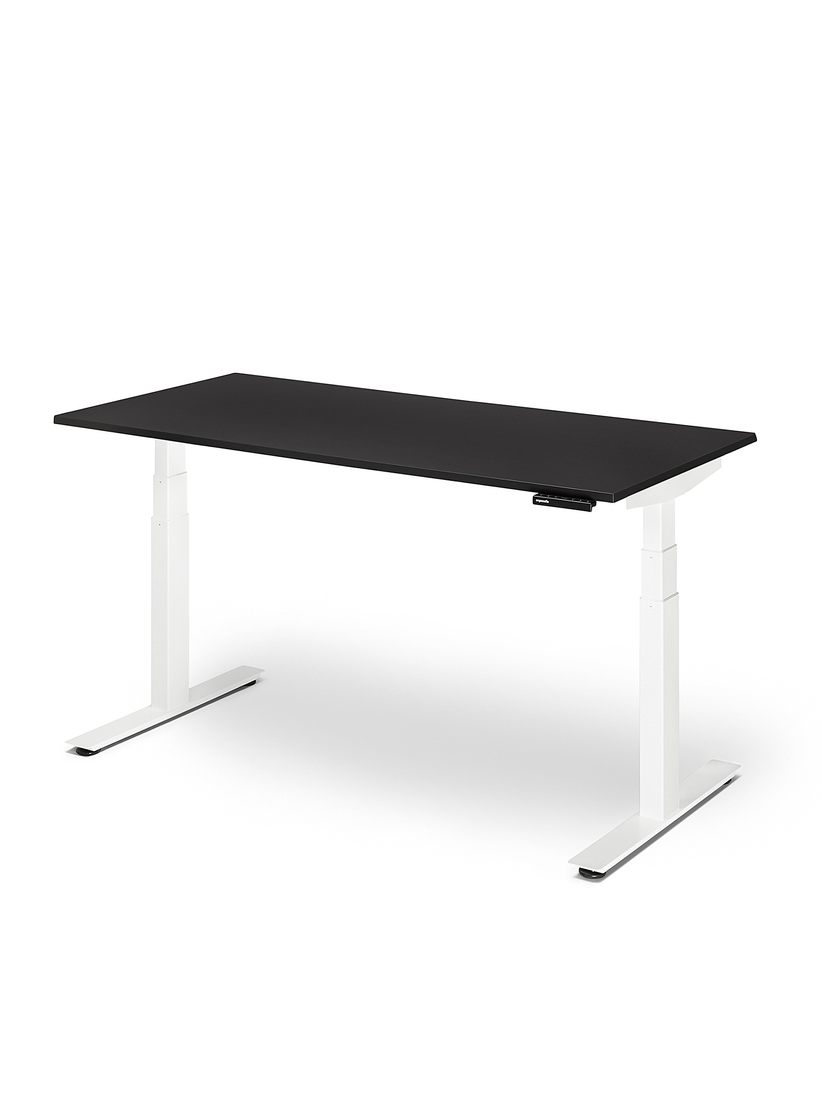 Ergonofis Shift 2.0 White Base Sit-stand Desk In Black