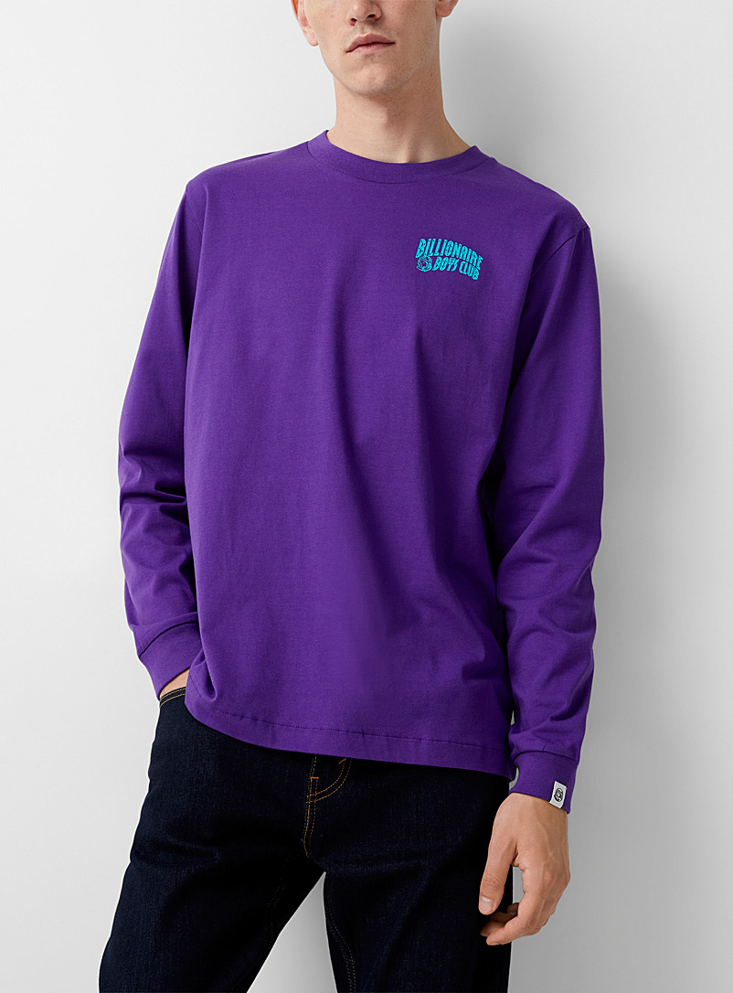 Billionaire Boys Club Mauve Accent signature long-sleeve purple T-shirt for men