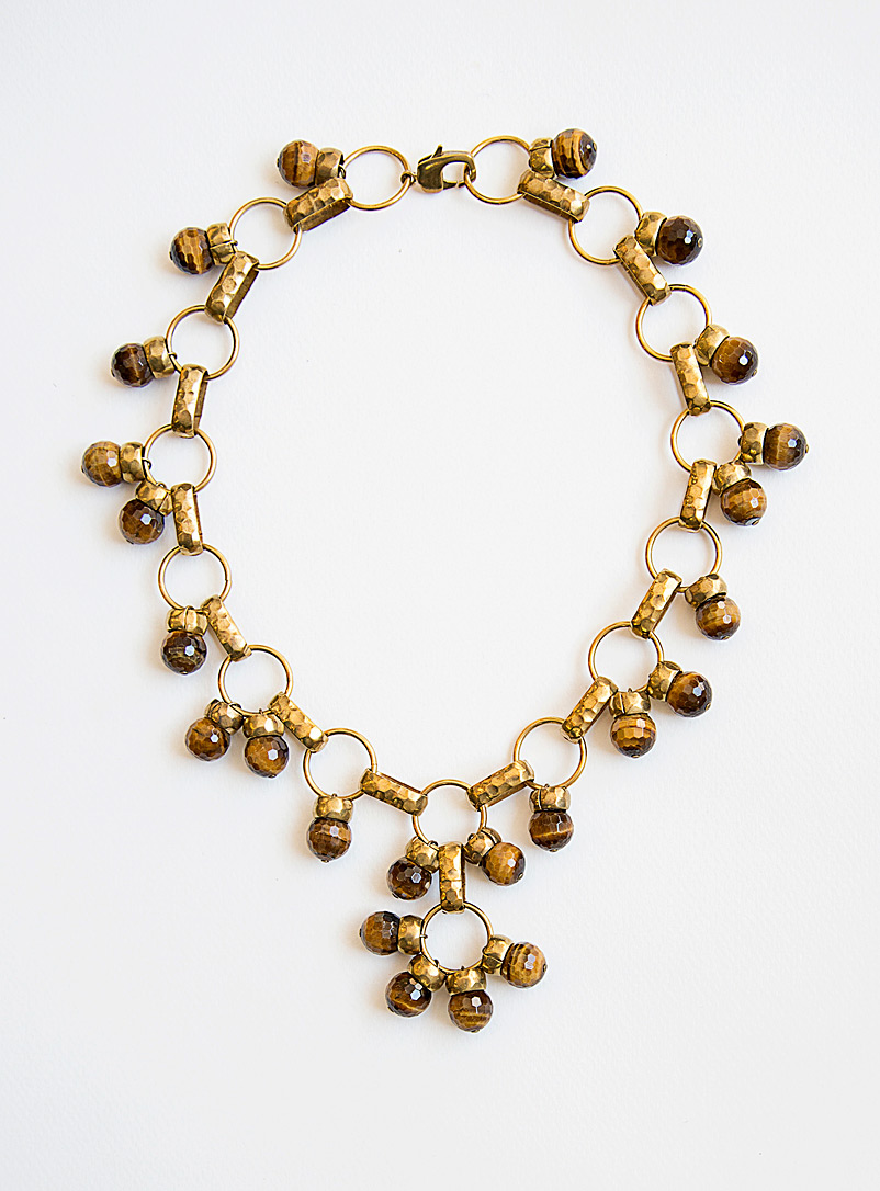 Michelle Ross Tiger's eye quartz  Liliam necklace
