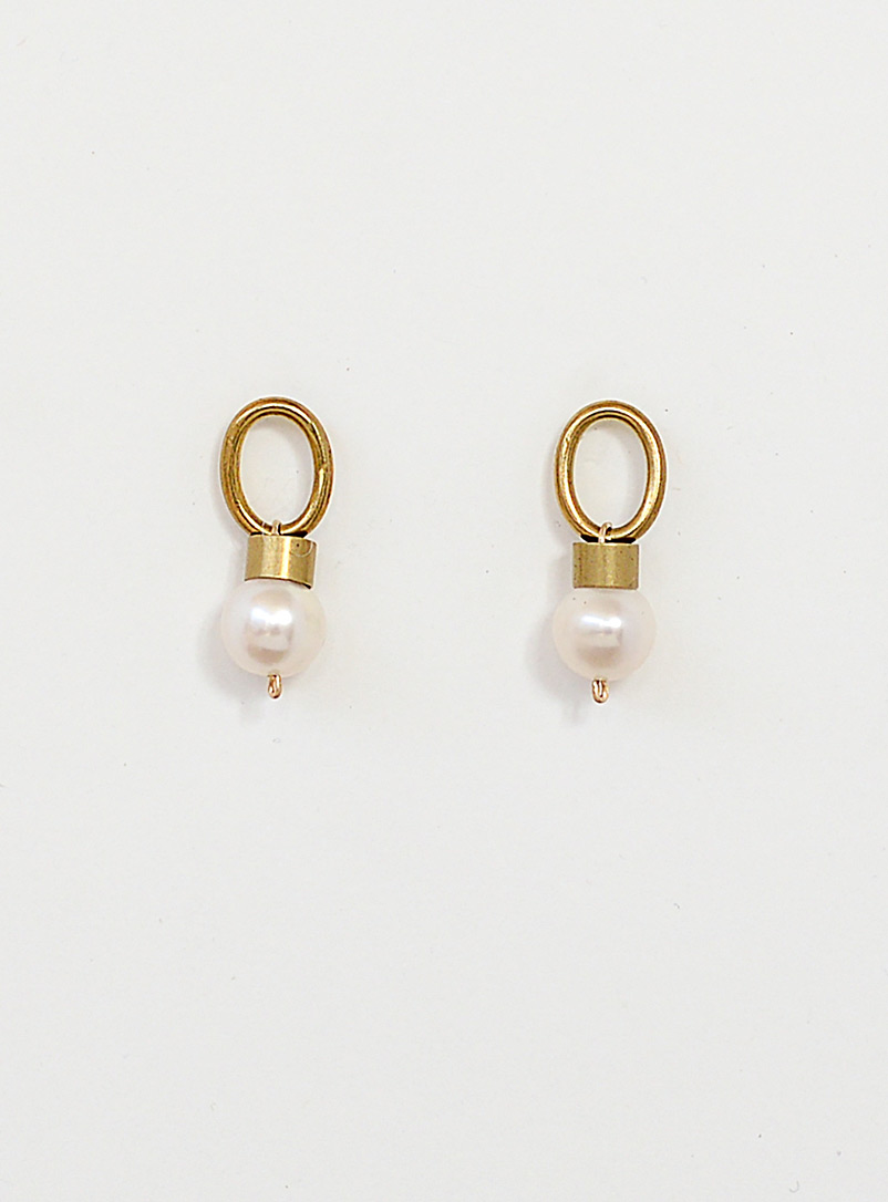 Michelle Ross White Ion earrings